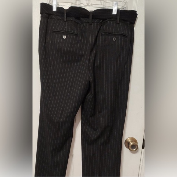 EUC Black Pinstripe Wide Leg Talbots Modern Pants Size 12 - Picture 2 of 5